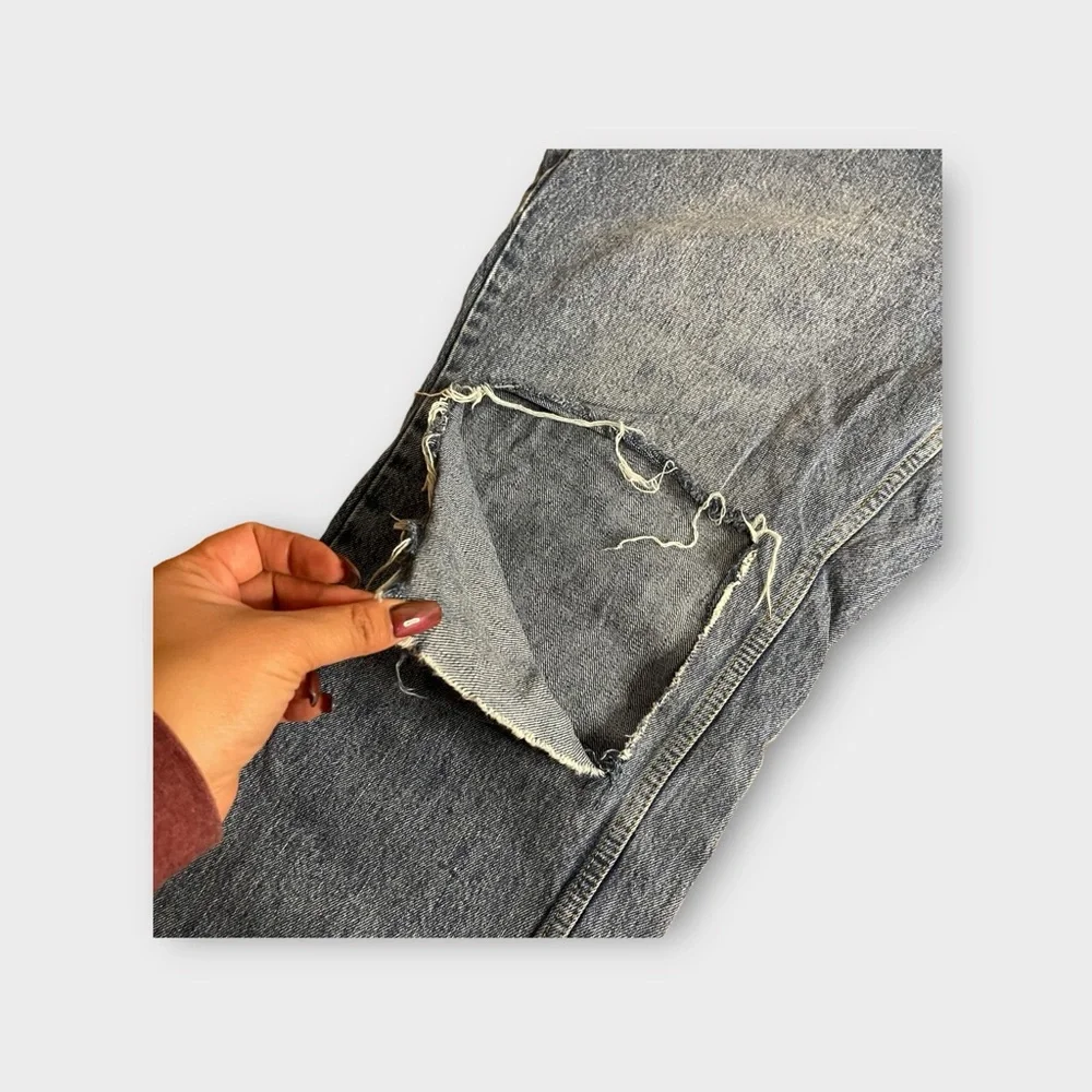 Good American Good 90s Duster Straight Leg Blue950 Jeans - Picture 3 of 7